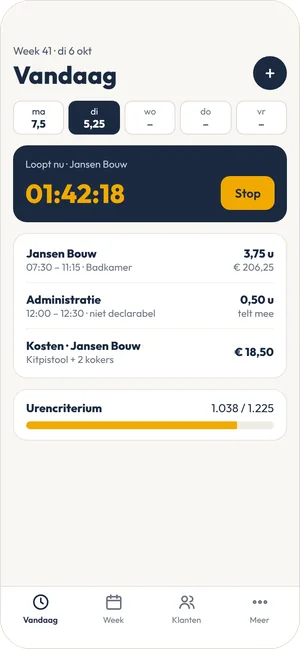Declaruur op de iPhone: dezelfde uren, direct gesynchroniseerd